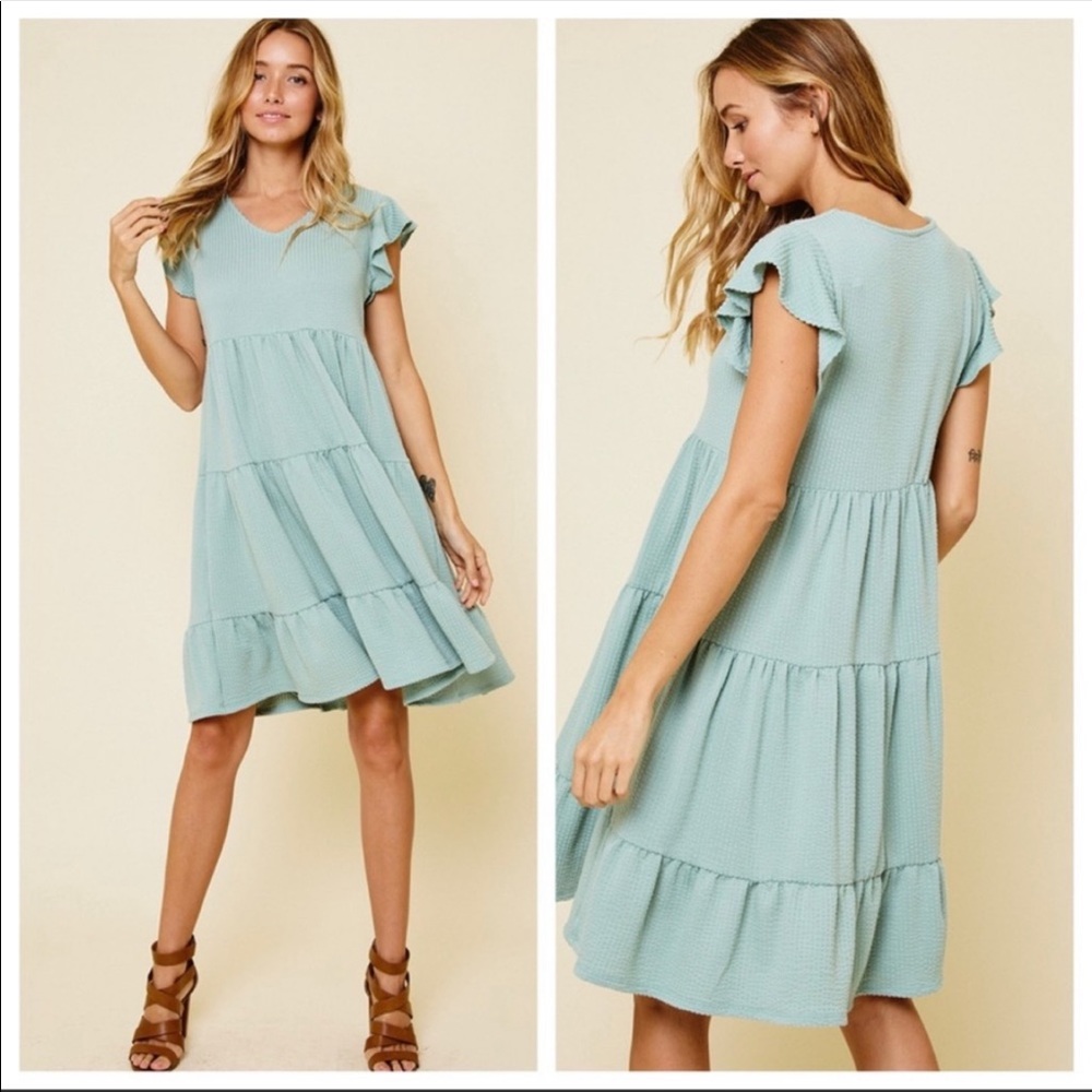 Brand New with Tags - Effortless summer dress in sage green.